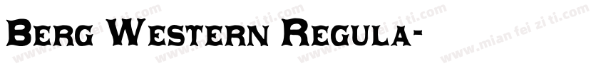 Berg Western Regula字体转换